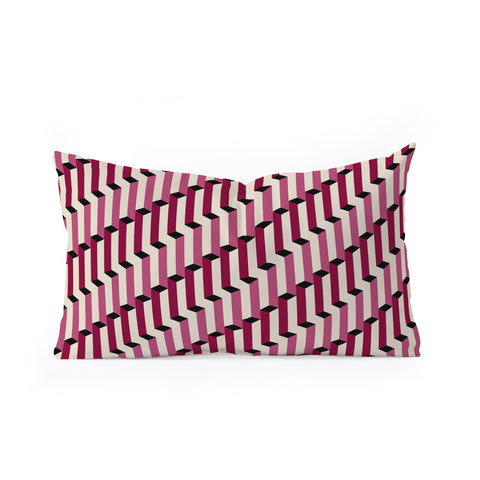 Colour Poems Columns Pattern I Oblong Throw Pillow