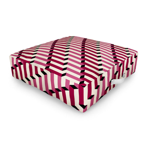 Colour Poems Columns Pattern I Outdoor Floor Cushion
