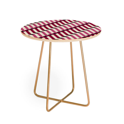 Colour Poems Columns Pattern I Round Side Table