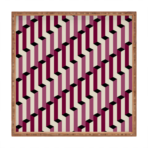 Colour Poems Columns Pattern I Square Tray