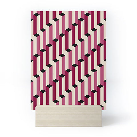 Colour Poems Columns Pattern I Mini Art Print