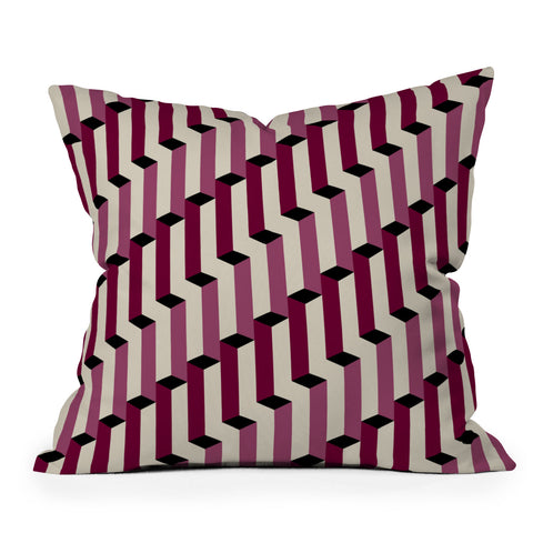 Colour Poems Columns Pattern I Outdoor Throw Pillow