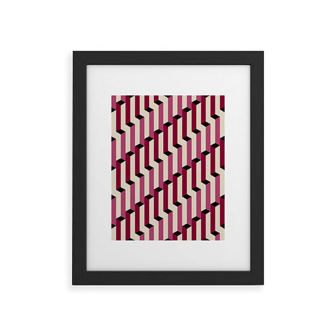 Colour Poems Columns Pattern I Framed Art Print