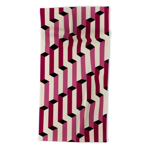 Colour Poems Columns Pattern I Beach Towel