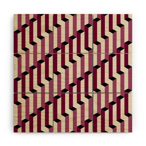 Colour Poems Columns Pattern I Wood Wall Mural