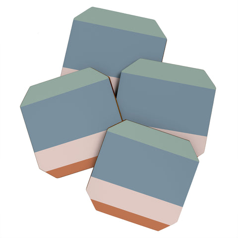 Colour Poems Contemporary Color Block Coaster Set