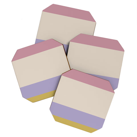Colour Poems Contemporary Color Block III Coaster Set
