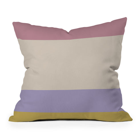 Colour Poems Contemporary Color Block III Outdoor Throw Pillow