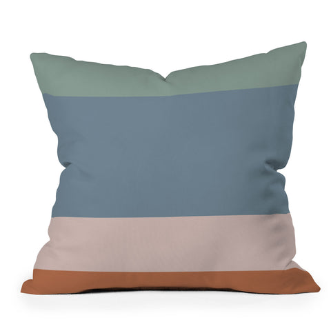 Colour Poems Contemporary Color Block Outdoor Throw Pillow