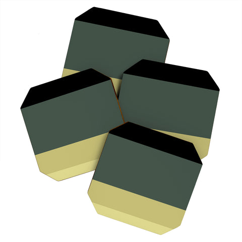 Colour Poems Contemporary Color Block V Coaster Set