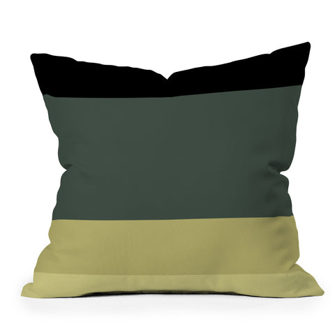Colour Poems Contemporary Color Block V Outdoor Throw Pillow