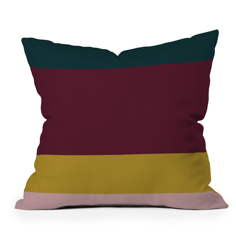 Colour Poems Contemporary Color Block VII Outdoor Throw Pillow