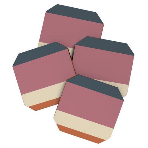 Colour Poems Contemporary Color Block XII Coaster Set