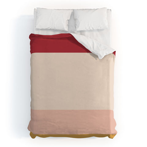 Colour Poems Contemporary Color Block XRhange Duvet Cover