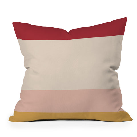 Colour Poems Contemporary Color Block XRhange Outdoor Throw Pillow