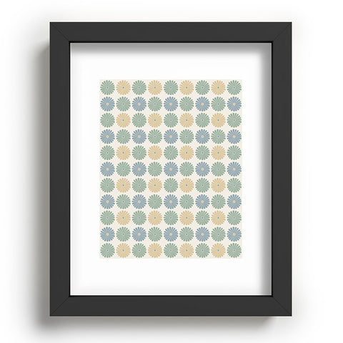 Colour Poems Daisy Pattern Multicolor I Recessed Framing Rectangle