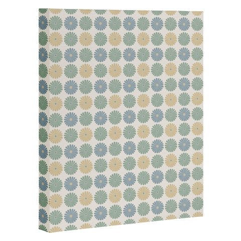 Colour Poems Daisy Pattern Multicolor I Art Canvas