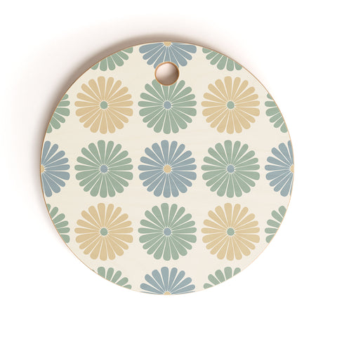 Colour Poems Daisy Pattern Multicolor I Cutting Board Round