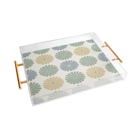 Colour Poems Daisy Pattern Multicolor I Acrylic Tray