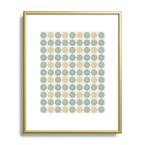 Colour Poems Daisy Pattern Multicolor I Metal Framed Art Print