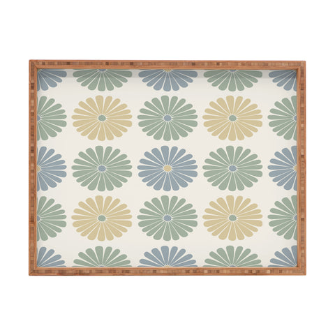 Colour Poems Daisy Pattern Multicolor I Rectangular Tray