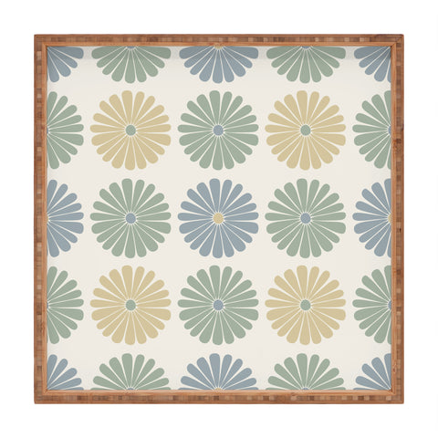 Colour Poems Daisy Pattern Multicolor I Square Tray