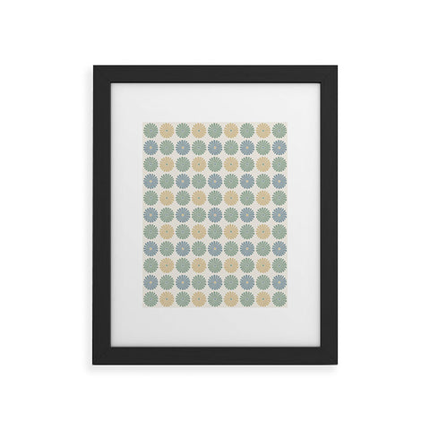 Colour Poems Daisy Pattern Multicolor I Framed Art Print