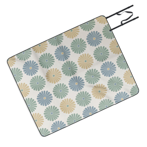 Colour Poems Daisy Pattern Multicolor I Picnic Blanket