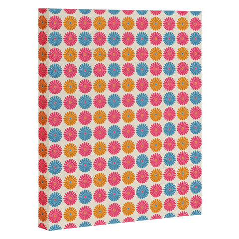 Colour Poems Daisy Pattern Multicolor II Art Canvas