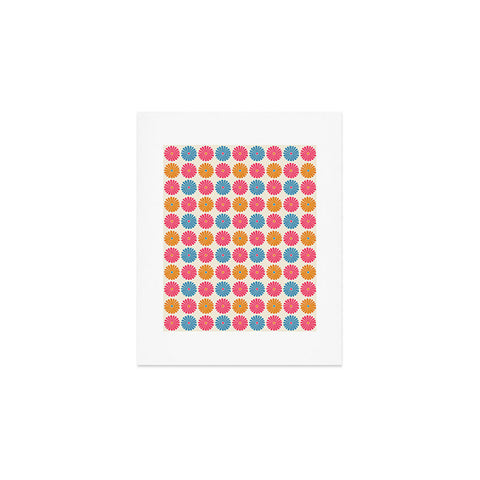 Colour Poems Daisy Pattern Multicolor II Art Print