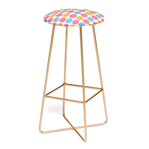 Colour Poems Daisy Pattern Multicolor II Bar Stool