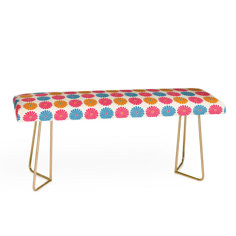 Colour Poems Daisy Pattern Multicolor II Bench