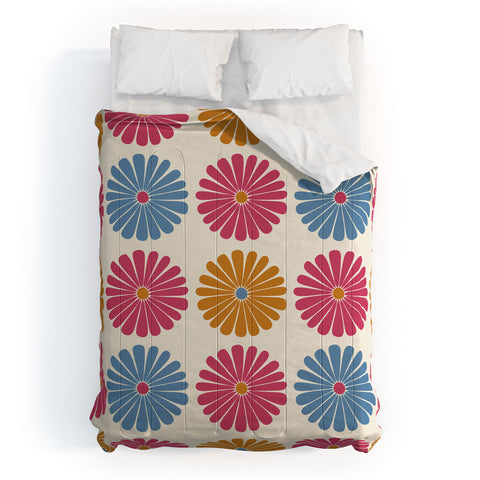 Colour Poems Daisy Pattern Multicolor II Comforter