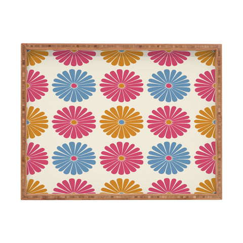 Colour Poems Daisy Pattern Multicolor II Rectangular Tray