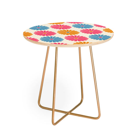 Colour Poems Daisy Pattern Multicolor II Round Side Table