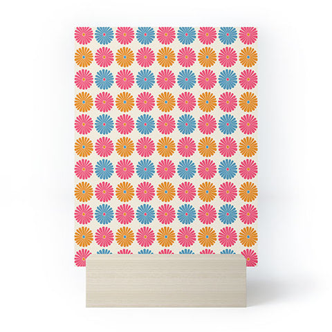 Colour Poems Daisy Pattern Multicolor II Mini Art Print