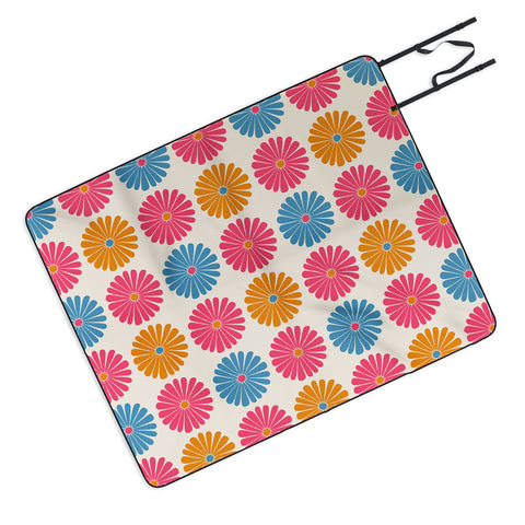 Colour Poems Daisy Pattern Multicolor II Picnic Blanket