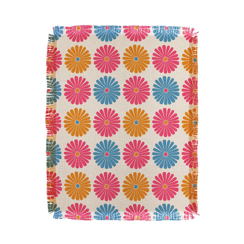 Colour Poems Daisy Pattern Multicolor II Throw Blanket