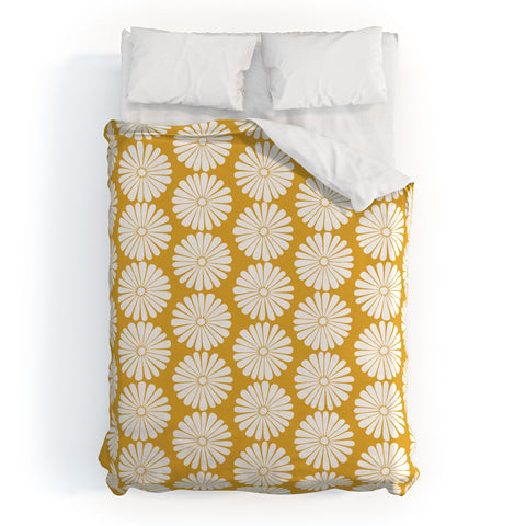 Colour Poems Daisy Pattern XXIV Yellow Duvet Cover