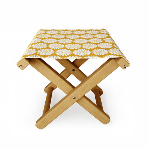Colour Poems Daisy Pattern XXIV Yellow Folding Stool
