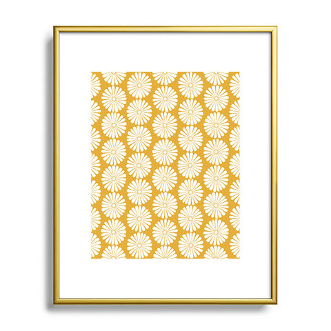 Colour Poems Daisy Pattern XXIV Yellow Metal Framed Art Print