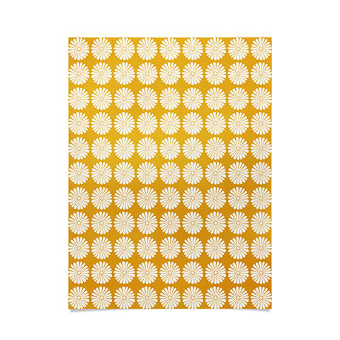 Colour Poems Daisy Pattern XXIV Yellow Poster