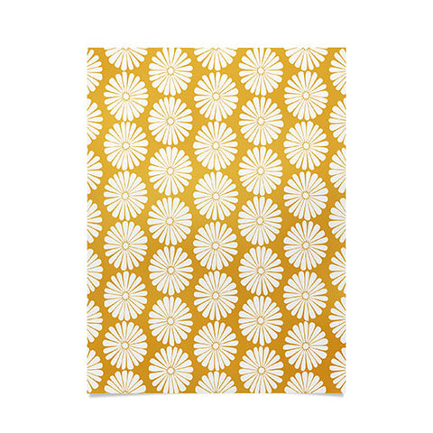 Colour Poems Daisy Pattern XXIV Yellow Poster