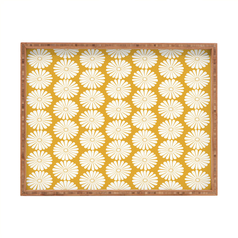 Colour Poems Daisy Pattern XXIV Yellow Rectangular Tray