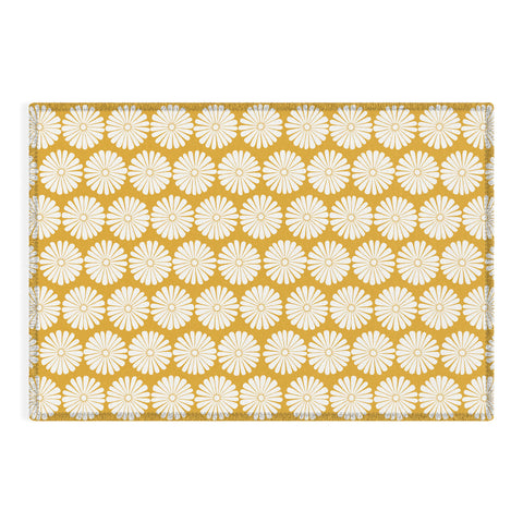Colour Poems Daisy Pattern XXIV Yellow Outdoor Rug