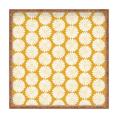 Colour Poems Daisy Pattern XXIV Yellow Square Tray