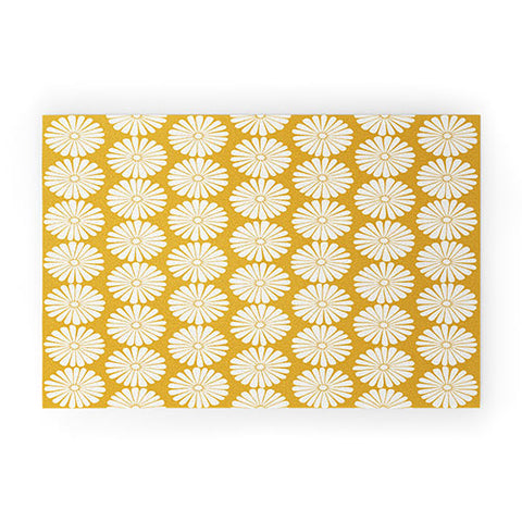 Colour Poems Daisy Pattern XXIV Yellow Welcome Mat