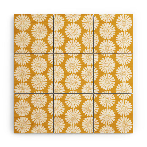 Colour Poems Daisy Pattern XXIV Yellow Wood Wall Mural