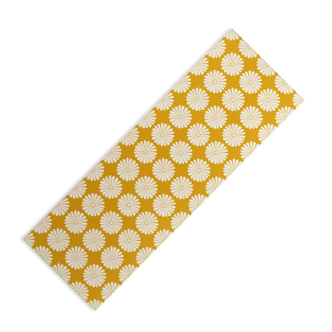 Colour Poems Daisy Pattern XXIV Yellow Yoga Mat