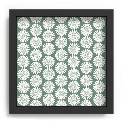 Colour Poems Daisy Pattern XXXIV Green Recessed Framing Square